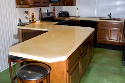 Acid Stain Kitchen Counter